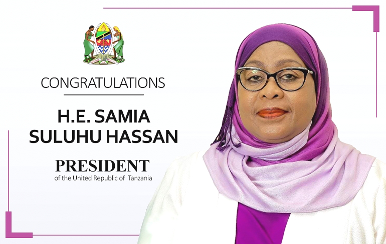 Her Excellency Samia Suluhu Hassan as 6th President of the United Republic of Tanzania